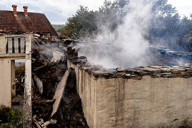 Professional Fire Damage Repair technician working in Red Hill, PA